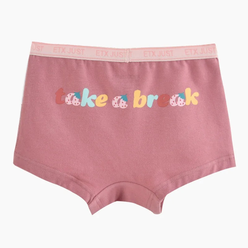 new children high quality cartoon girls cotton boxer shorts panties kids underwear  2-14 years old teenager 5pcs/lot student