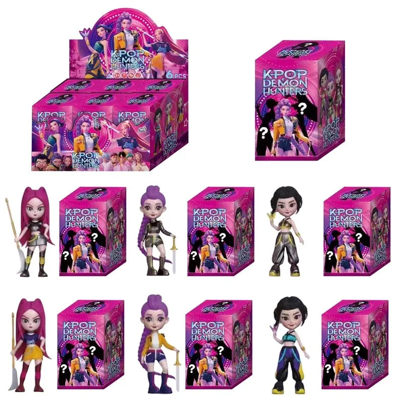2027 Hot Anime KPop Devil Hunter Doll Vinyl Toy Rumi Mira Zoi Character Vinyl Mask Blind Box Ornament Toy Christmas Gift