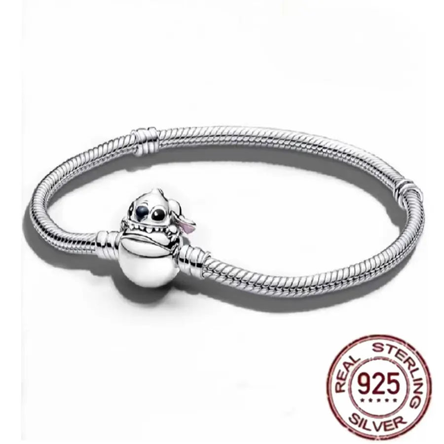 Hot selling S925 sterling silver crown snake bone bracelet, suitable for original DlY bracelet, women's fashion jewelry