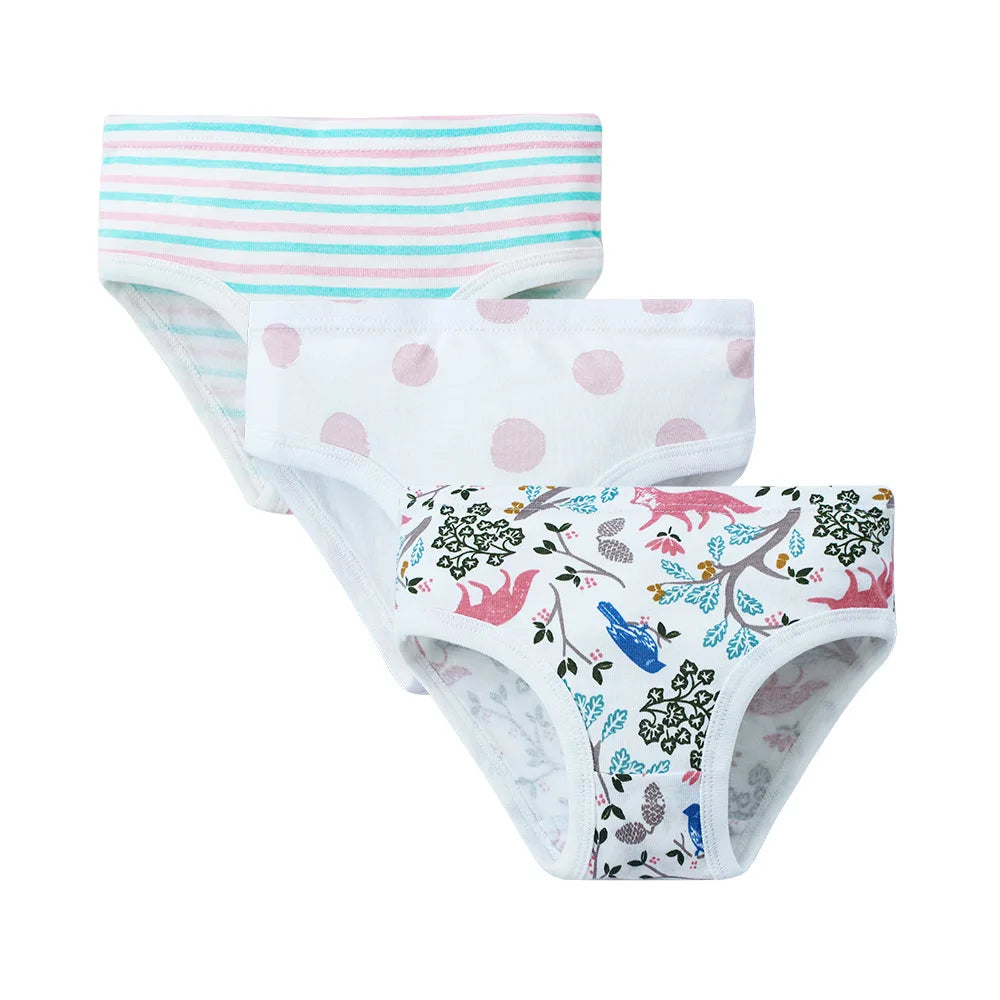 1/3/6/9 Pcs Children's Girls Panties 100% Cotton Soft Pretty Cartoon Unicorn Print Underwear For Girls Undies Boxer Breathable