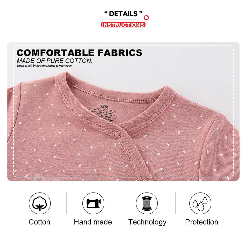 3 Pcs Autumn Winter Fashion Unisex Long Sleeve Casual Soft Comfort Baby Boy Girl Romper Newborn Shower Gifts