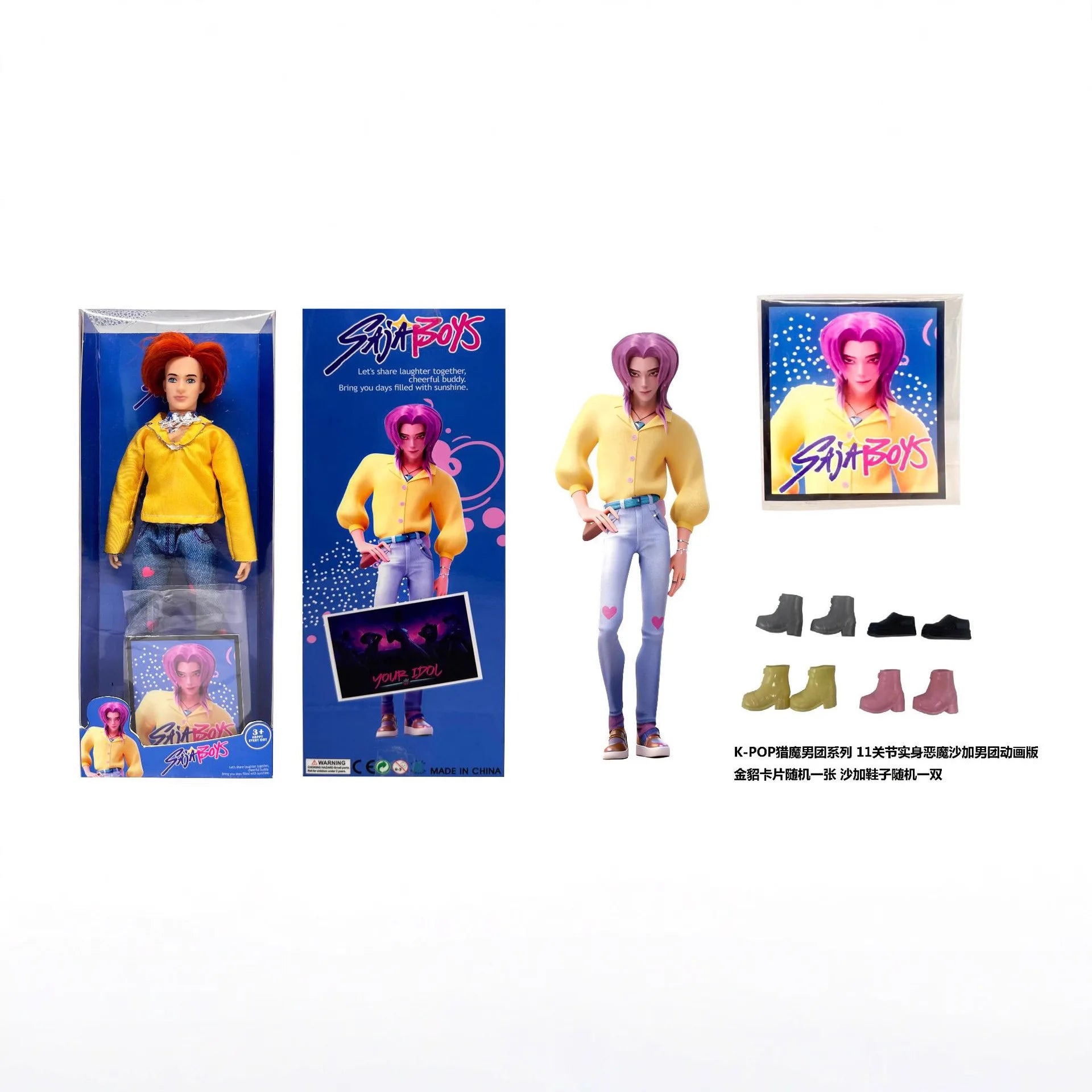 Demon Hunters 11 Joint movable SajaBoys K-POP Boy Band Doll Demon Saga Action Figure Toy Anime Character DIY Toy