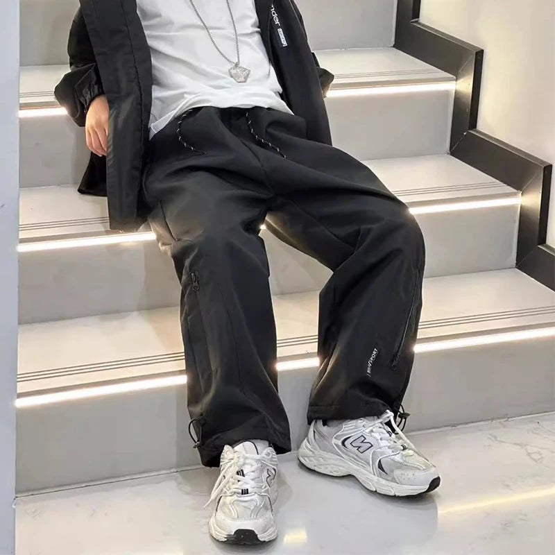 Fashion Boys Fleece Pants Autumn Winter Kids Casual Sport Pants Teenage Windproof  Warm Trousers Children Clothing 4-14 Years