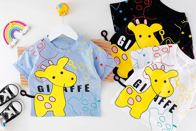 New Summer Baby Girls Clothes Suit Children Boys Fashion Cartoon T-Shirt Shorts 2Pcs/Sets Toddler Casual Costume Kids Tracksuits