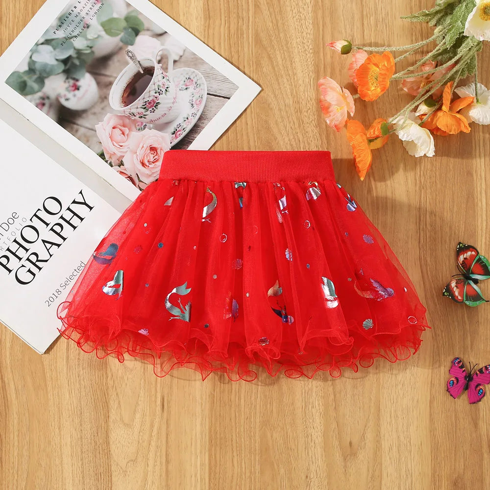 Summer New Sweet And Cute Baby Girl Skirt, Cartoon Fish Print Children'S Clothing Suitable For Babies Aged 6 Months To 3 Years