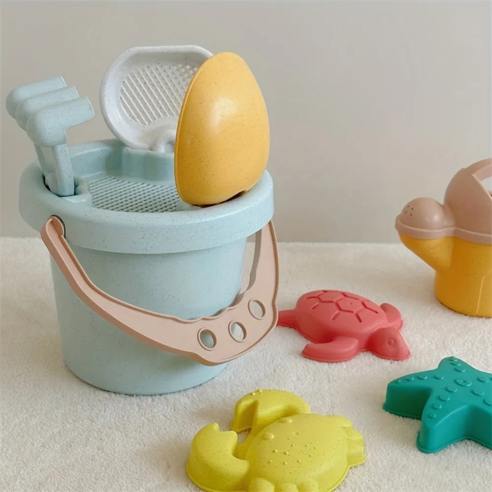 Sea Creatures Sand Beach Toy Set Toys Kids Sandbox Toys Toddlers Sand Toys Beach Tool Kit Bucket Watering Shovel Travel Outdoor
