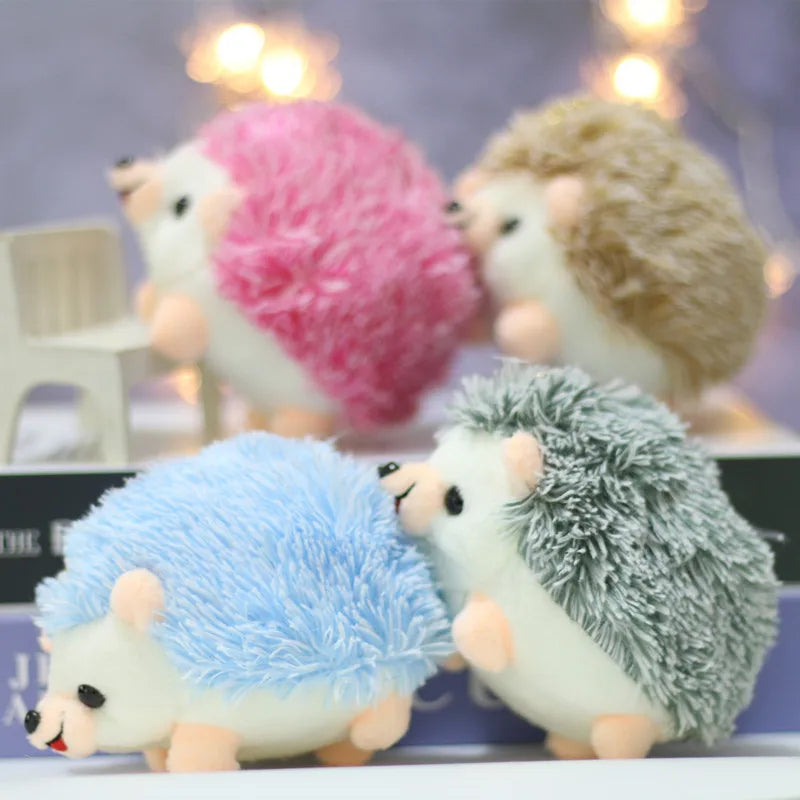 Plush Hedgehog Keychain Pendants Stuffed Animals Doll Toy Keyring Charms Backpack Accessory Adorable Handbag Pendants
