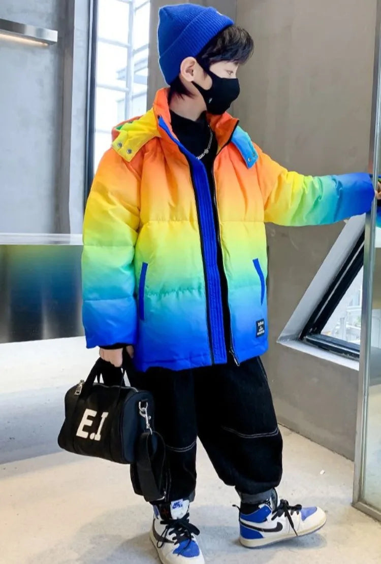 Boys Winter Stylish Cotton-Padded Down Coat 2025 New Big & Medium Size