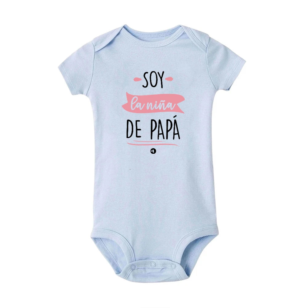 I Am Daddy's Girl Toddler Baby Infant Girl Clothes Summer Short Sleeve Jumpsuit Newborn Unisex Baby Bodysuit Fathers Day Gifts