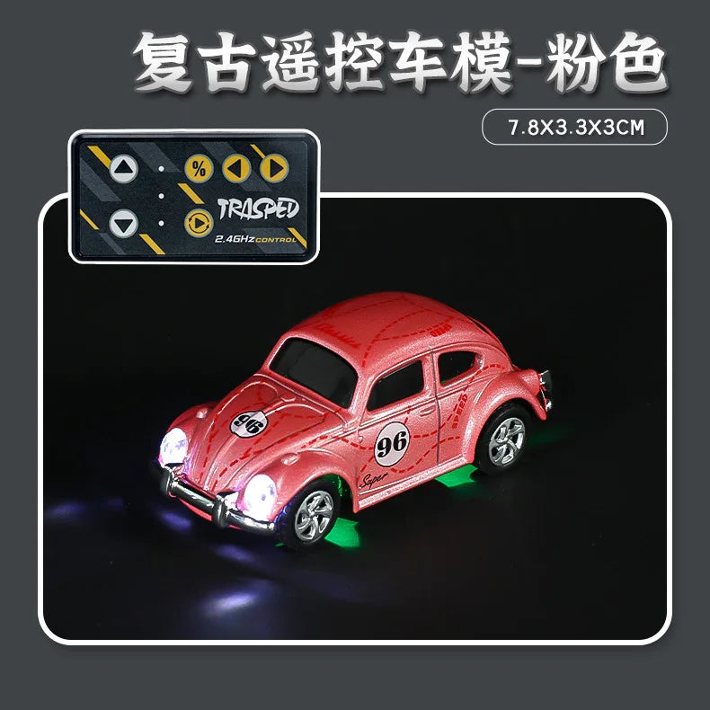 2025 New Wireless Mini Beetle Alloy Remote Control Car Small Mobile Phone Remote Control Model Car Toy Children'S Holiday Gift