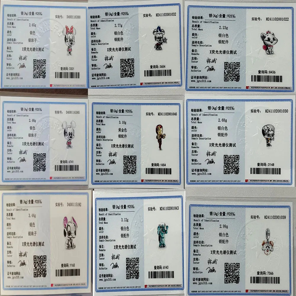 Marvel Disney Charm Beads 100% 925 Sterling Silver for DIY Bracelets Women's Jewelry Gifts Suitable for Original DLY