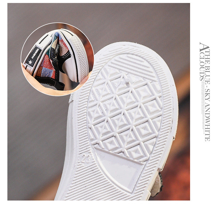 Children's Casual Shoes Toddlers Kids Canvas Sneakers for Boys Girls Fashion Classic Checkered Soft Rubber Sole Spring Autumn