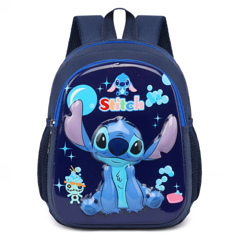 Disney Stitch New Kindergarten Schoolbag Cartoon Cute Boys and Girls Backpack High Quality Fashion Children's Schoolbag Light
