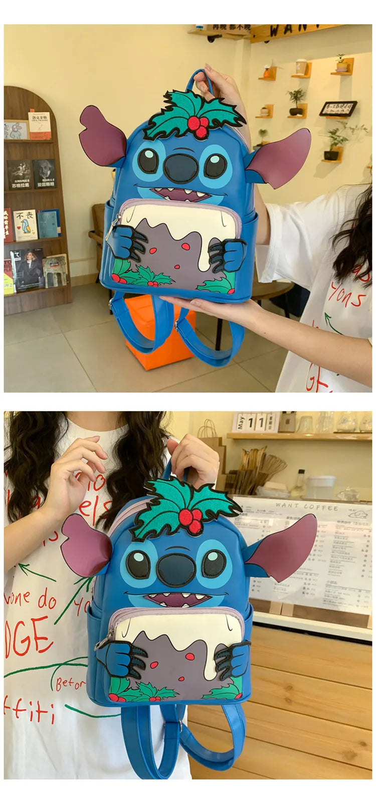 Disney Stitch New Mini Children's Backpack Cartoon Cute Children's Schoolbag Fashionable Casual Children's Backpack High Quality