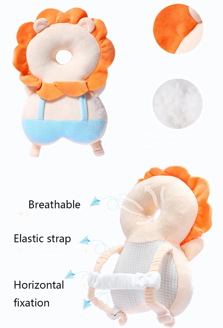 Toddler Baby Head Protection Cushion Backpack Wear Pillow For Kids 0-3 Y Children Protective Cushion Rabbit Security Pillows