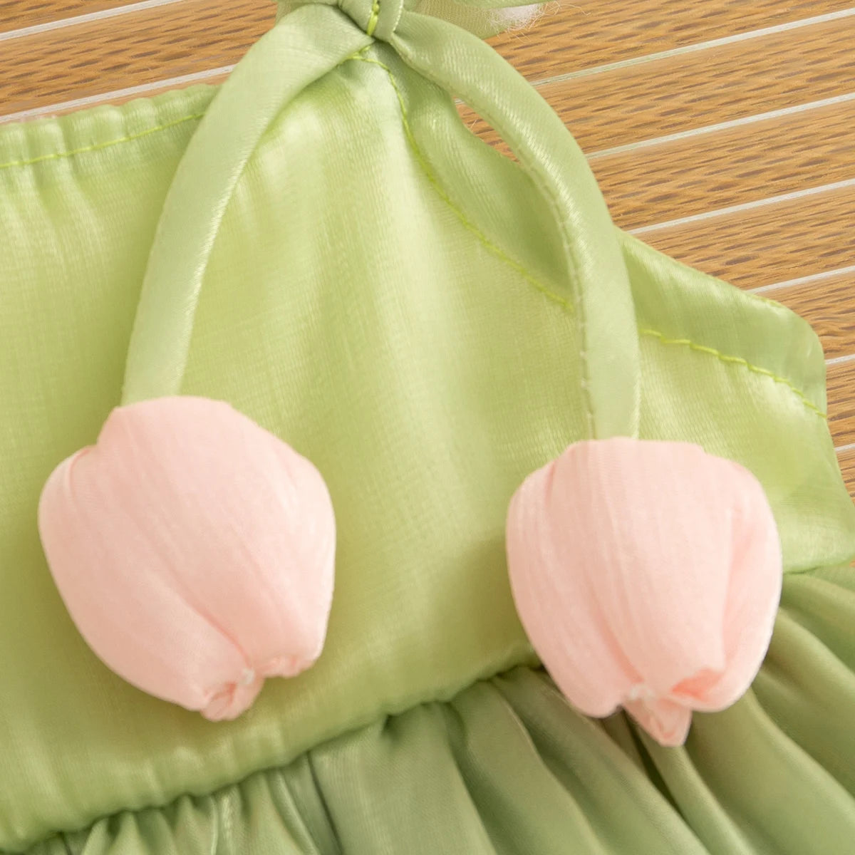 Summer New Sweet Tulip Baby Girl Dress, Cute Ruffled Sleeve Children'S Clothing For Babies Aged 9 Months To 3 Years Old