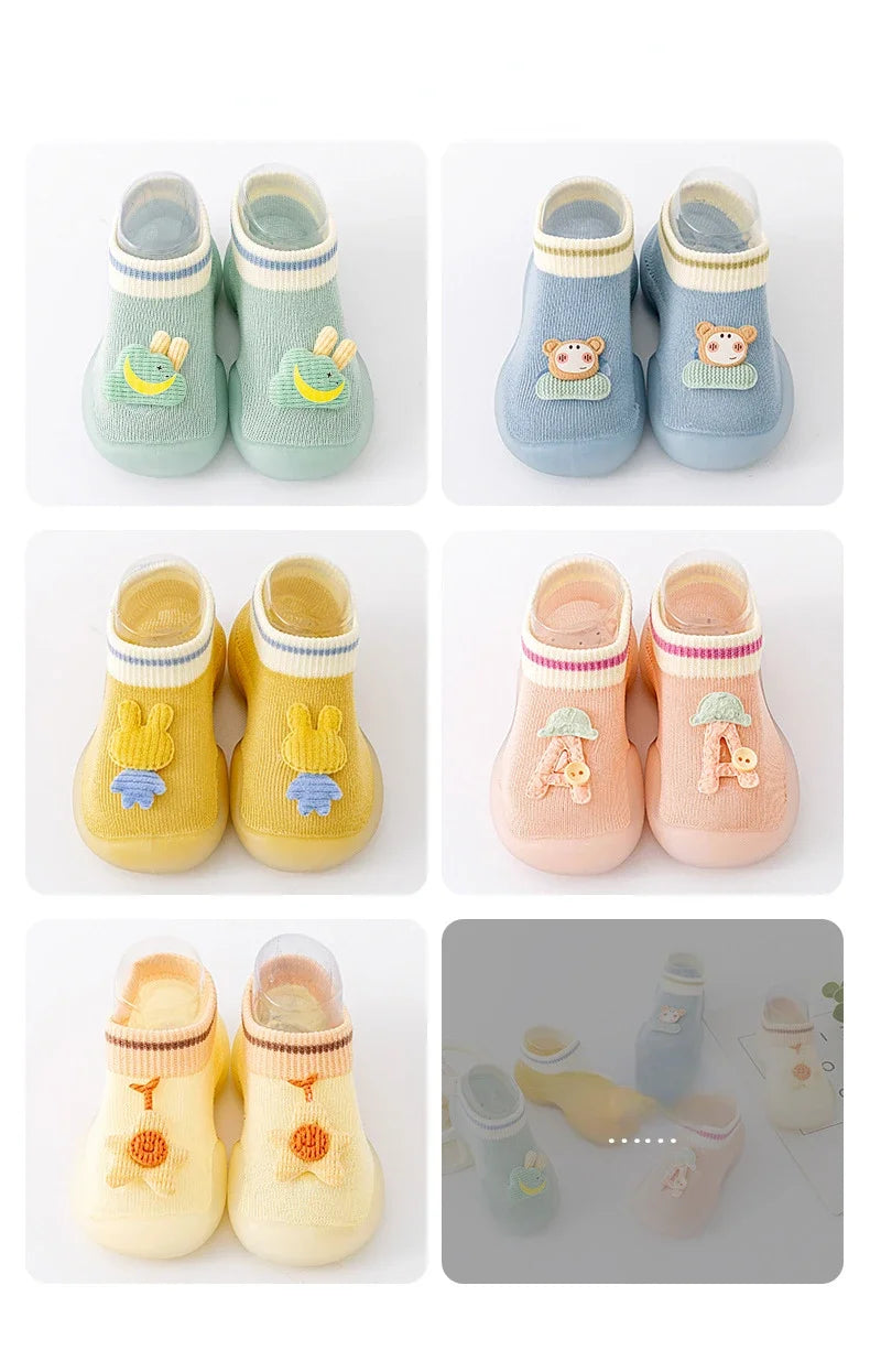 Cute Baby Toddler Shoes Infant Soft Sole Indoor Children's Shoes Cartoon Socks And Shoes Newborn Summer Baby Girl Shoes