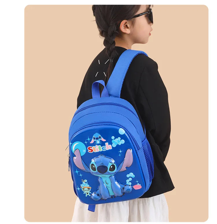 Disney Stitch New Kindergarten Schoolbag Cartoon Cute Boys and Girls Backpack High Quality Fashion Children's Schoolbag Light