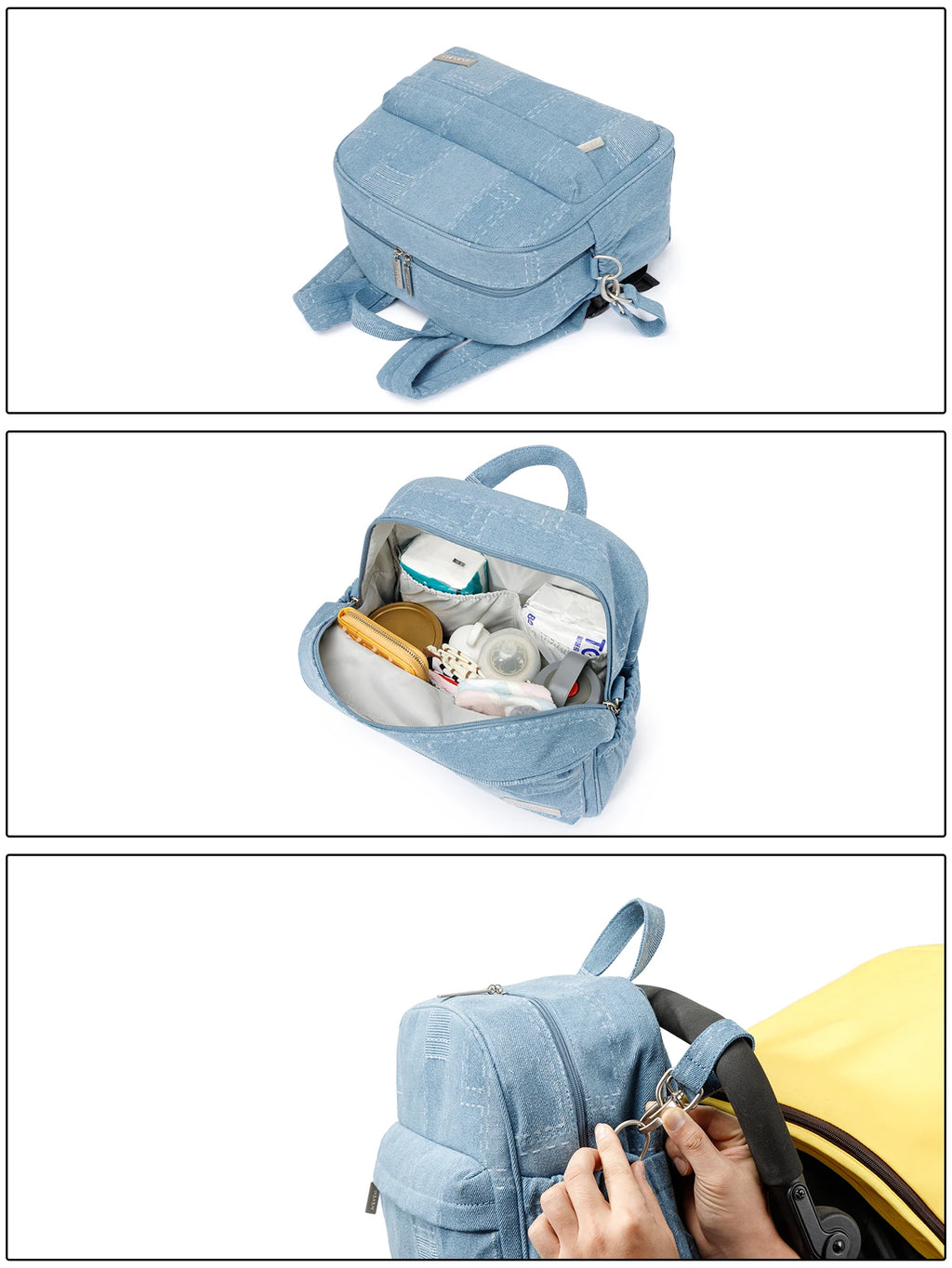 Fashion Diaper Bag for Newborn Baby Waterproof Light Weight Protable Mommy Diaper Backpack for Quick Outing Nappy Changing Bag