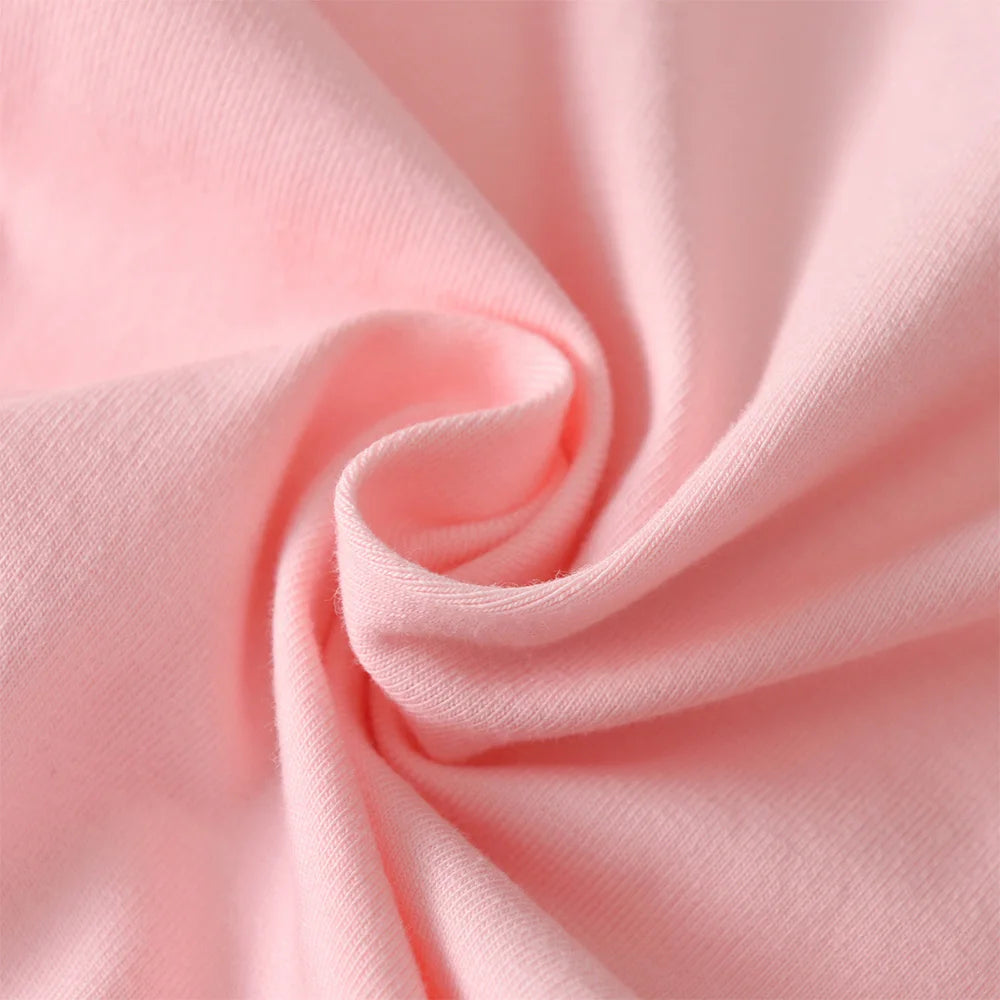 Girls Pink Flare Sleeve T Shirt Kids Sequined Colorful Butterfly Appliqued Ruffle Tees Kids Parties Casual Outings Cotton Tops