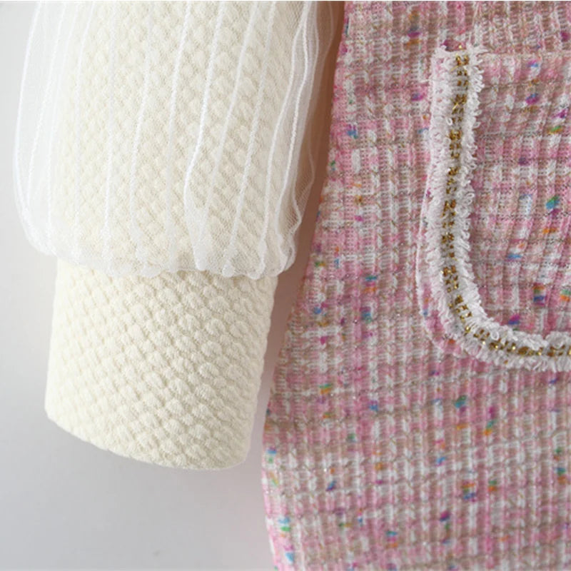 9 Months To 3 Years Old Spring And Autumn New Sweet Bow Baby Girl Dress, Princess Style Children'S Long Sleeved Clothes