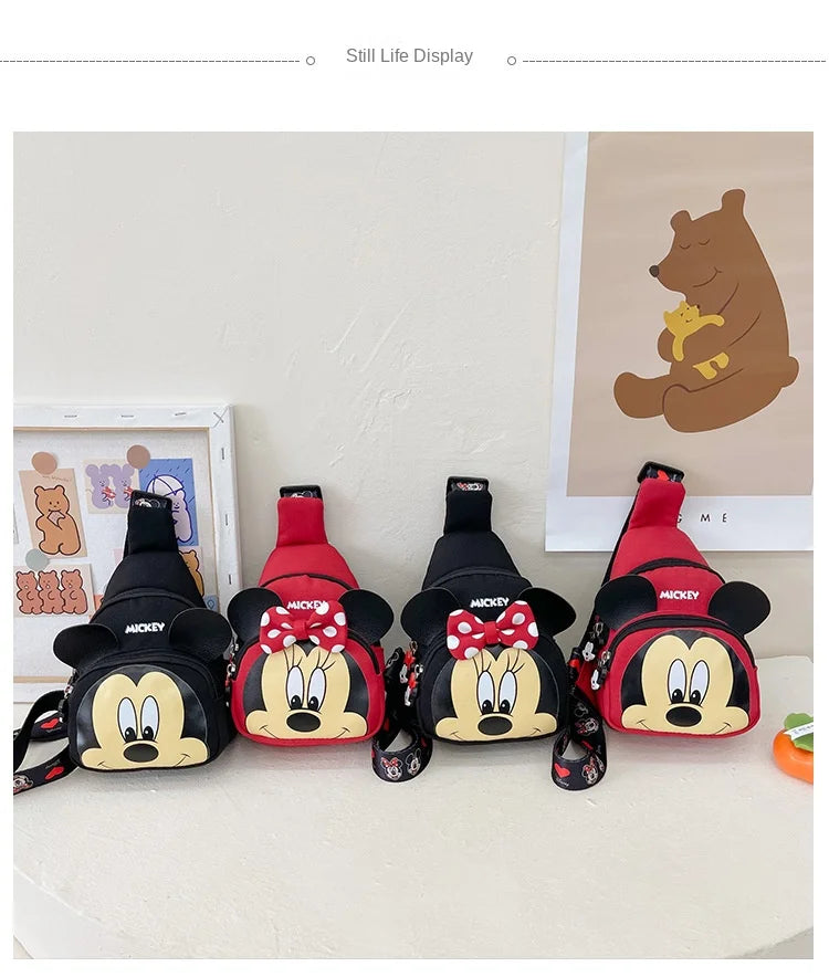Disney Mickey and Minnie New Children's Backpack Cartoon Cute Boys and Girls Schoolbag Mini Fashion Trend Children's Backpack