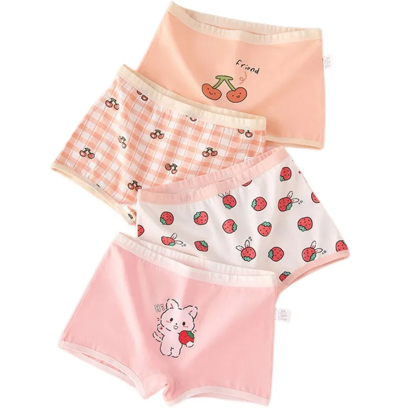 Girl A Cotton Briefs Boxers Breathable Underpants Girl Quality Panties Size 90-165 Healthy Briefs Kids Comfortable Soft Boxers