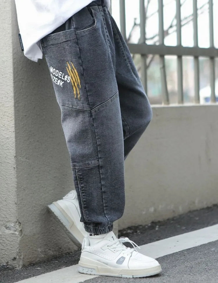 Loose Fit Toddler Boys' Jeans - Spring Autumn Kids Pants for Boys, Trendy Oversized Denim Pants for Boys 2025