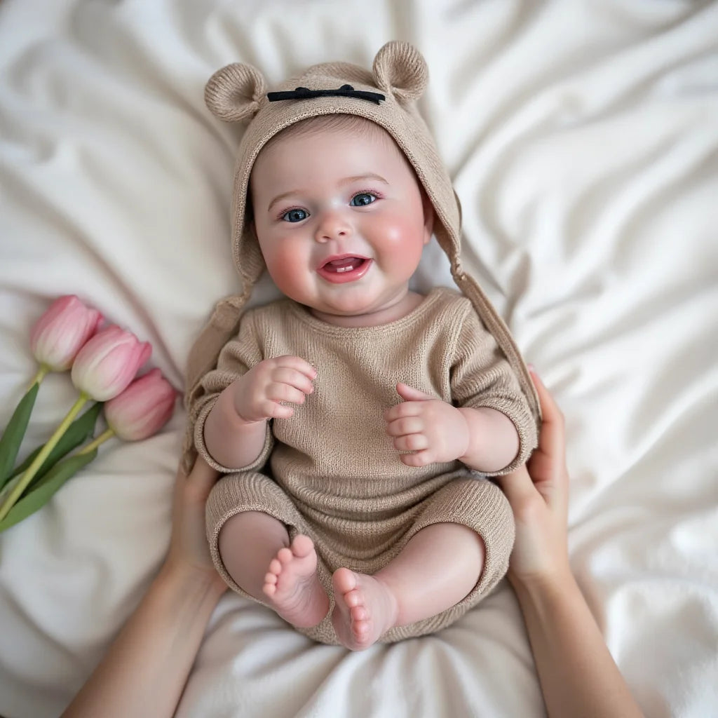 18-Inch Kodi Boy Handmade Bebe Reborn Doll With Painted Hair 3D Painted Skin Baby Newborn Baby Doll