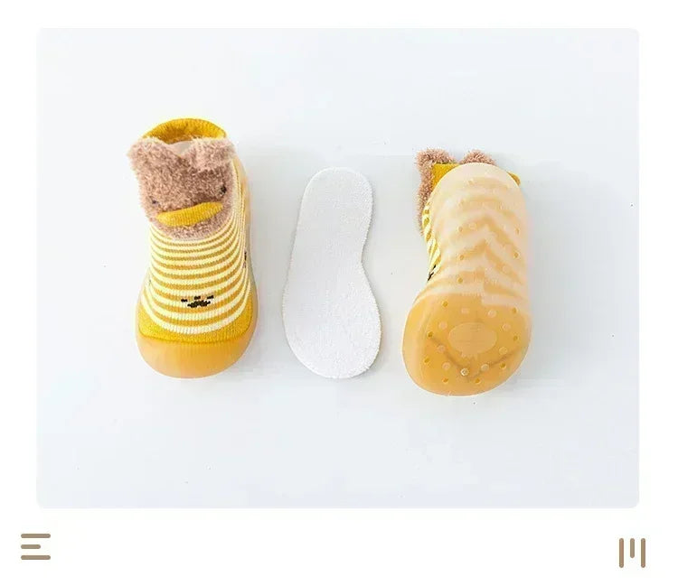 Cute Autumn Winter Children's Socks And Shoes Baby Toddler Shoes Infant Soft-soled Shoes Comfortable Breathable Indoor New Born