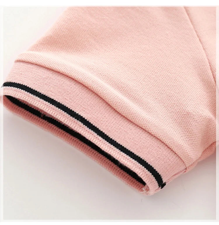 Summer Kids Polo Shirt Boys Short Sleeve Lapel Polos Clothes for Girls Cotton Print Breathable Kids Polo Shirt Children Tops