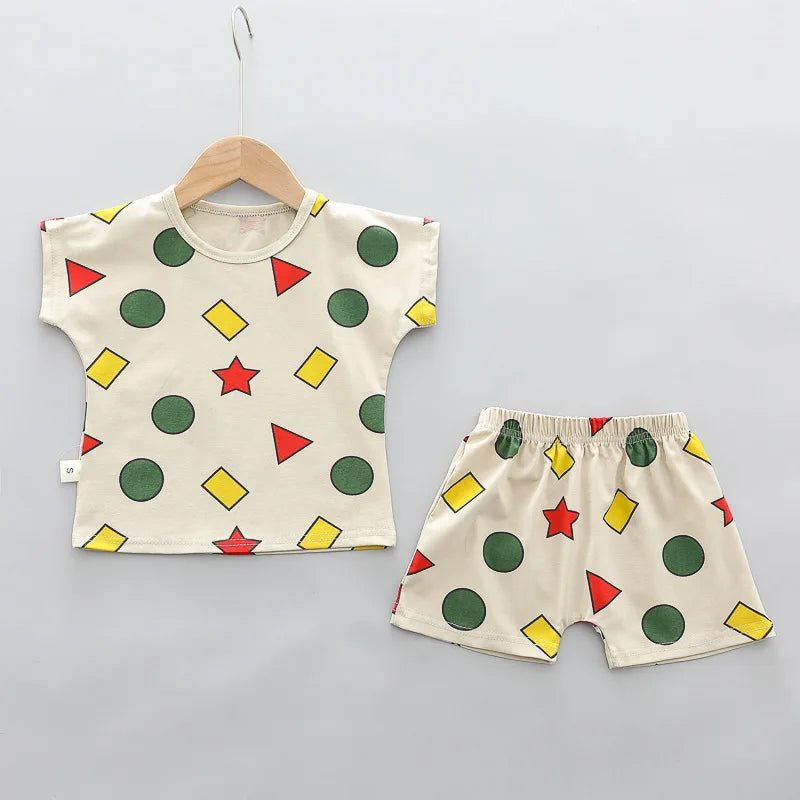 New Summer Baby Girls Clothes Suit Children Boys Casual T-Shirt Shorts 2Pcs/Sets Infant Outfits Toddler Costume Kids Tracksuits
