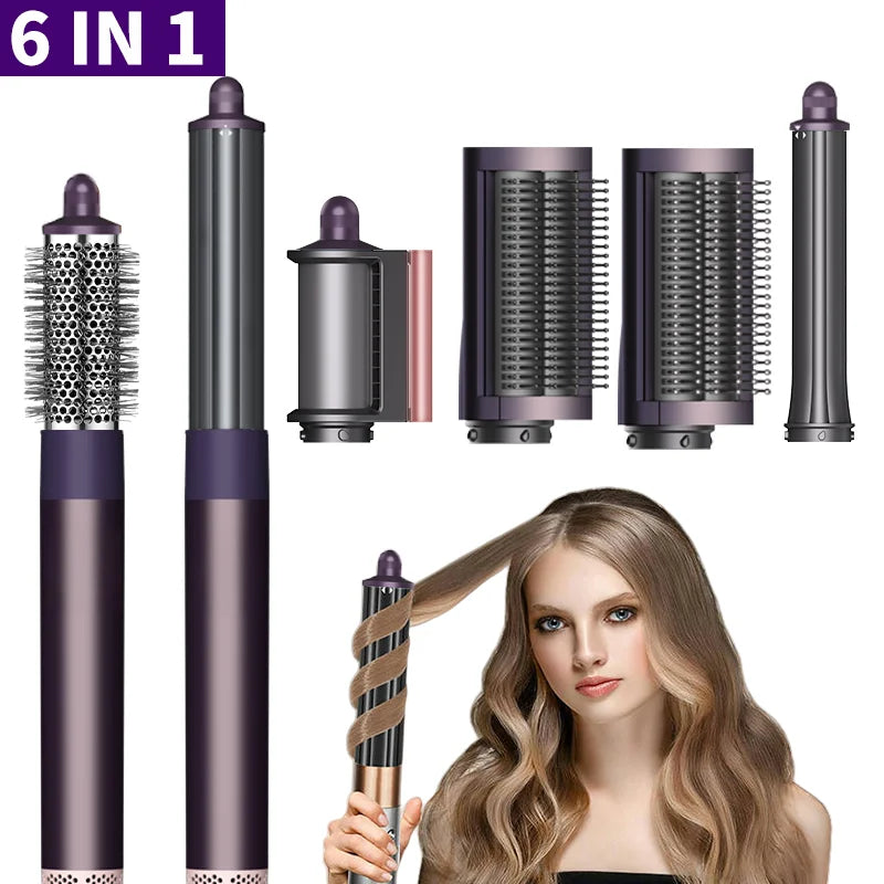 6-in-1 Hot Air Styler&Hair Dryer Brush Multi-Hair Styler Set with Auto-Wrap Curler Hair Styling Tools Gift for Women / Lovely