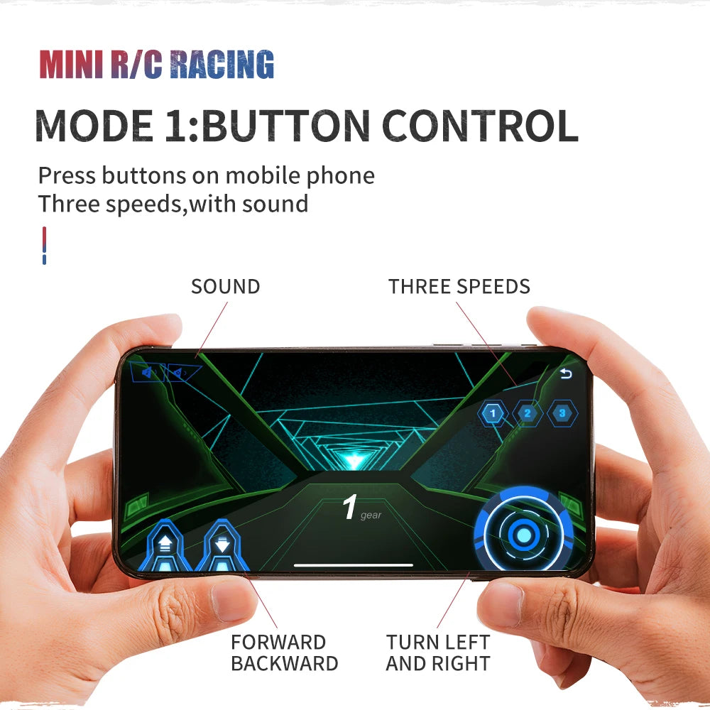 1:58 Remote Control MINI RC Car Battery Operated Racing Car PVC Cans Pack Machine Drift-Buggy Bluetooth radio Controlled Toy Kid