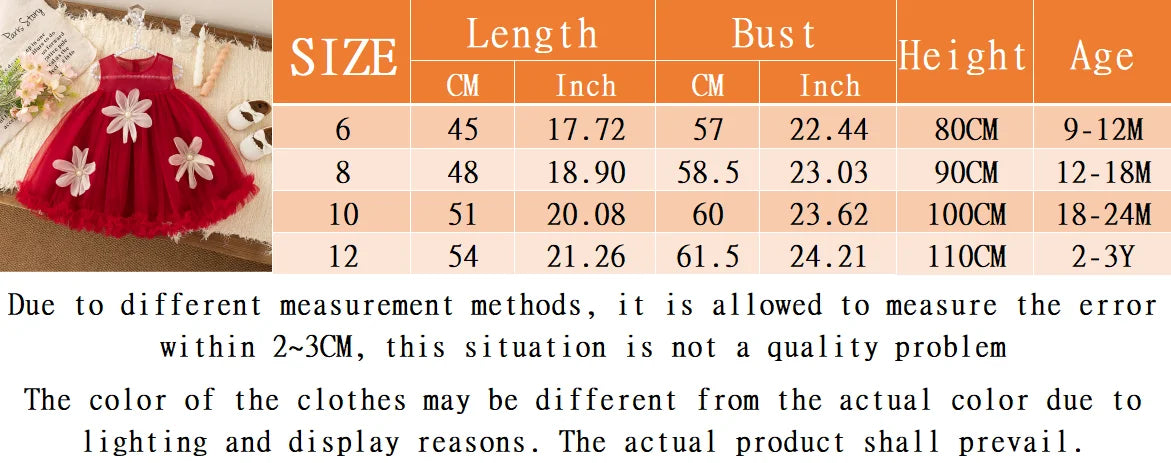 Princess Style Baby Girl Dress, Summer New Sweet Flower Children'S Sleeveless Clothes For Babies Aged 9 Months To 3 Years Old