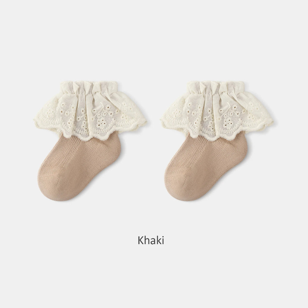 3/5 Pairs Kids Girls Socks Princess Lace Kids Socks For Girls Children Girls Socks Newborn Tube Socks For Girls