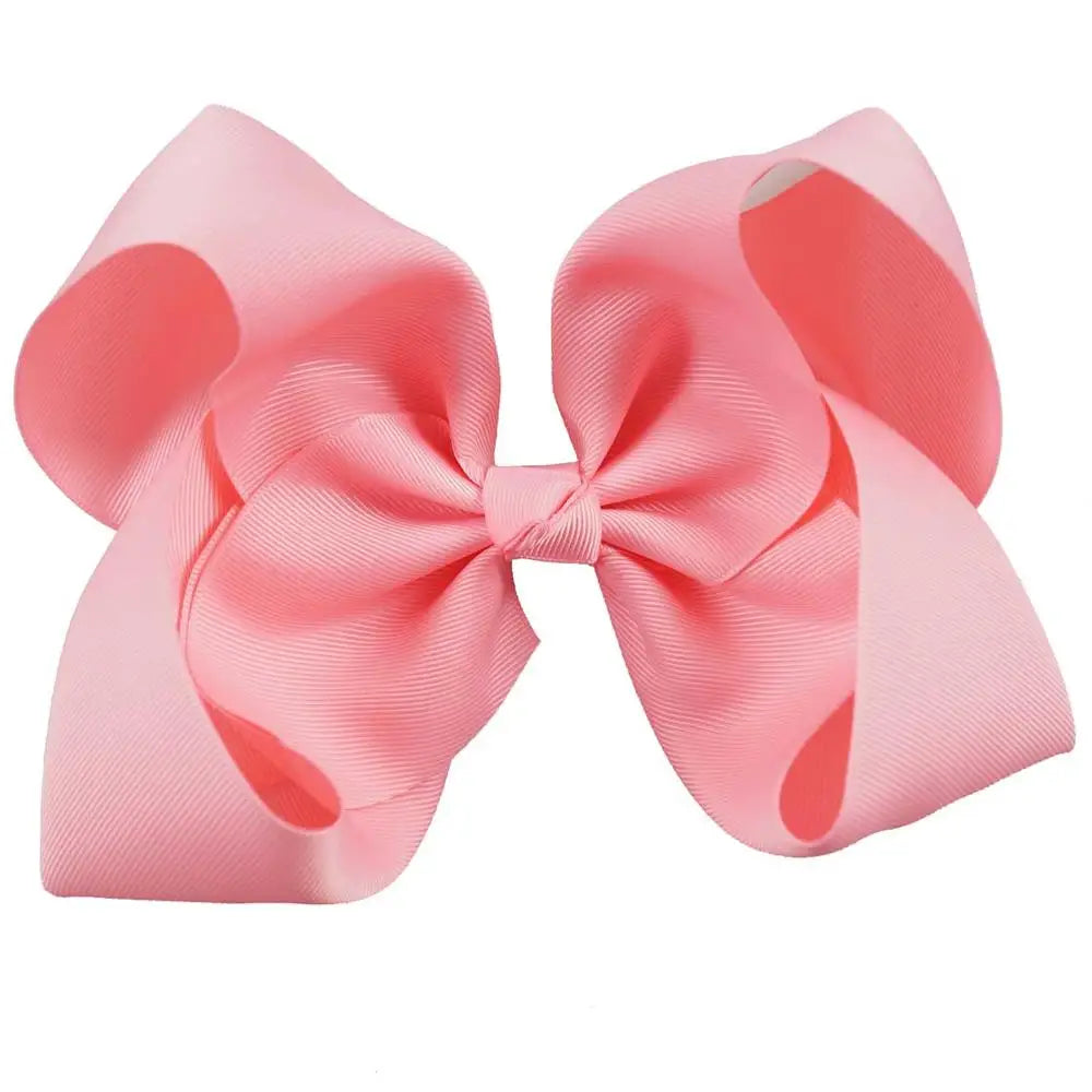 60 Colors Boutique 8" Large Solid Grosgrain Ribbon Hair Bow Clips Barrettes for Women Girls Accessories