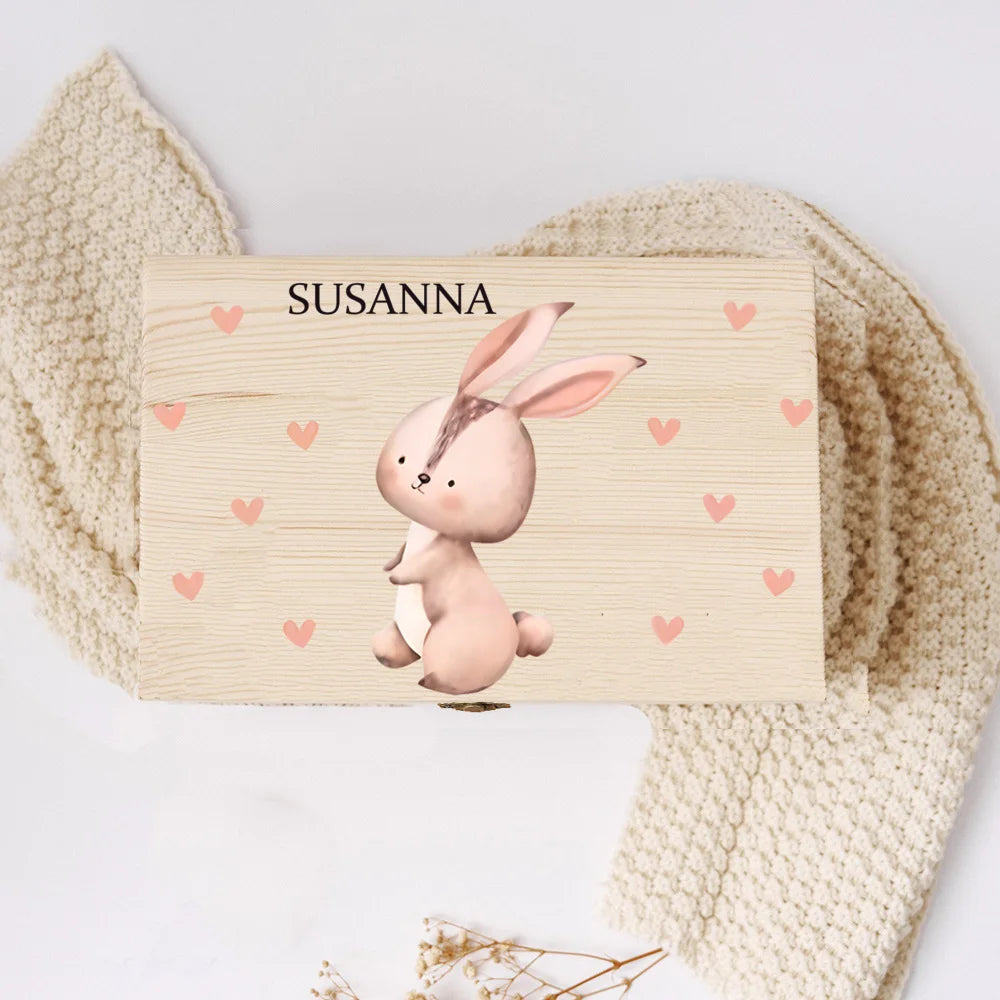 Personalized Baby Memory Box Baby 1st Birth Gift Wooden Storage Memory Boxes Newborn Baptism Gifts Custom Infant Keepsake