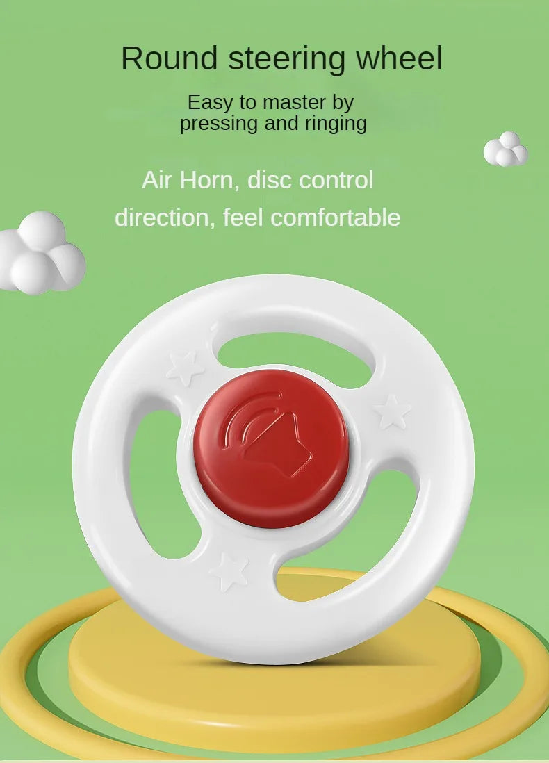 Kids Ride On Train with Lights & Music Under Seat Storage Gift for Toddlers Boys Girls Retro Balance Bike Balance Car Toy