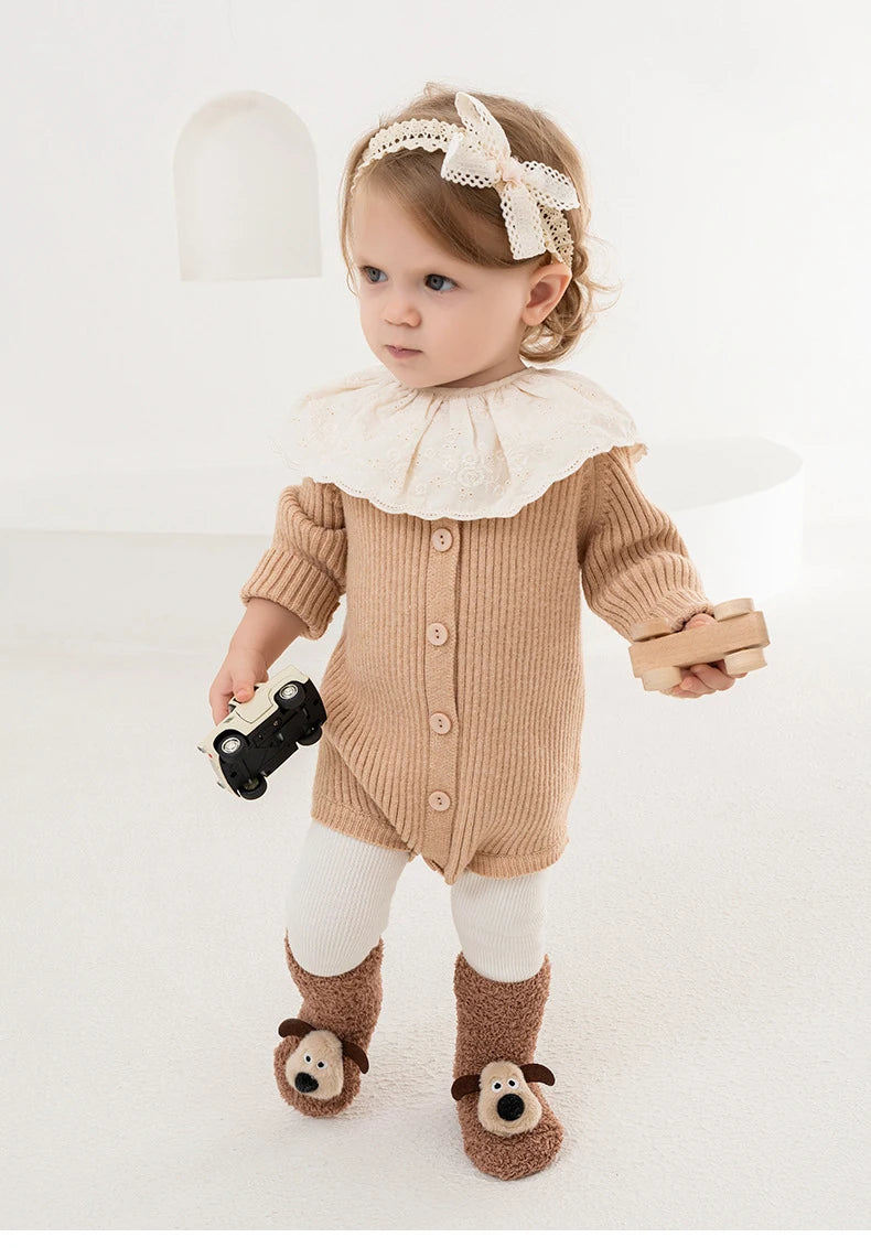 3 Pairs/Lot Baby Floor Socks Non-Slip Sole Kids Socks Cute Cartoon Winter Warm Toddler Socks For Boys And Girls