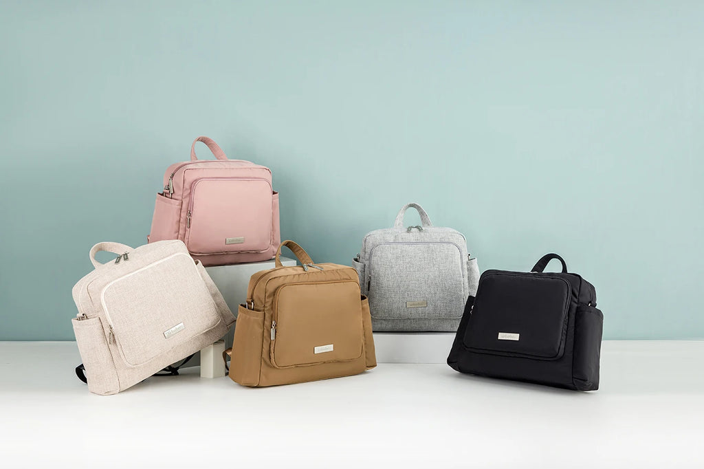 Soboba 2023 New Diaper Bags for Mother Waterproof Large Capacity Solid Polyester Diaper Backpacks Travel Bag for Newborn Baby