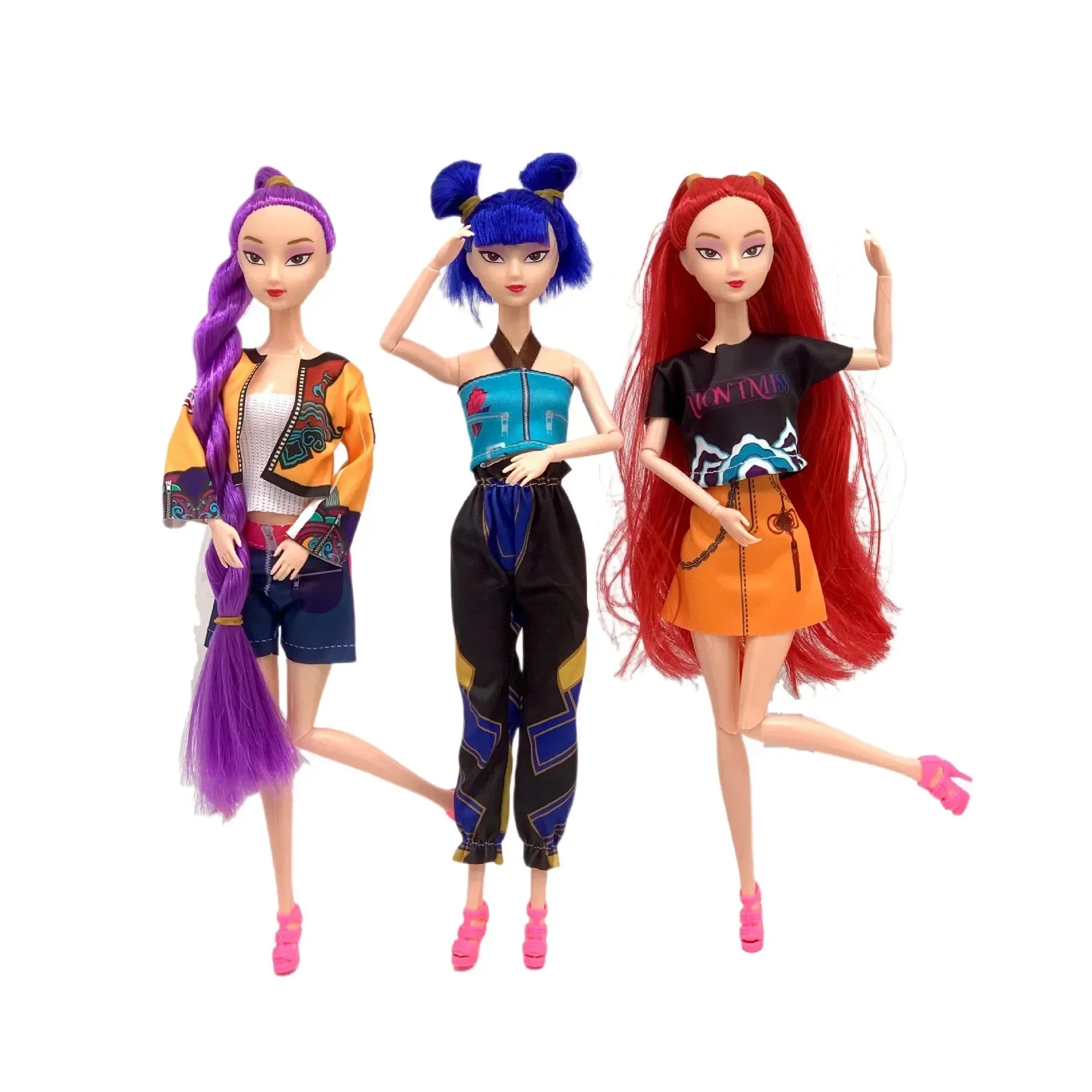 Hot Sale Kpop Demon Hunters Doll Toys Rumi Mira Zoey Action Figure Toy Beautiful Princess Plastic DIY Toy Girls Christmas Gift
