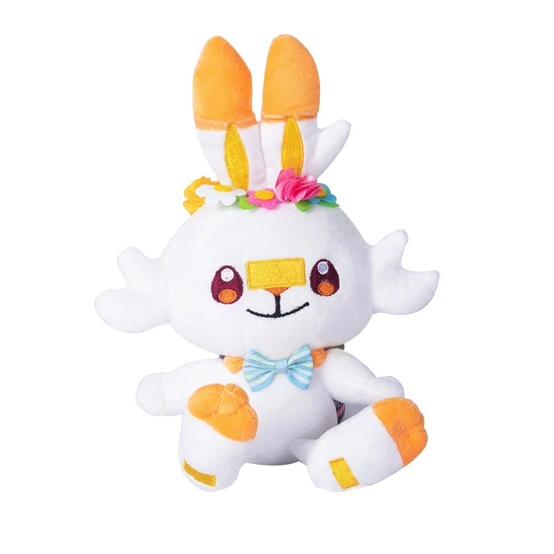 20cmOriginal Pokemon Plush Easter Series Pikachu Eevee Scorbunny Sylveon Pawmi Plush Doll Pillow Xmas Birthday Gift for Children