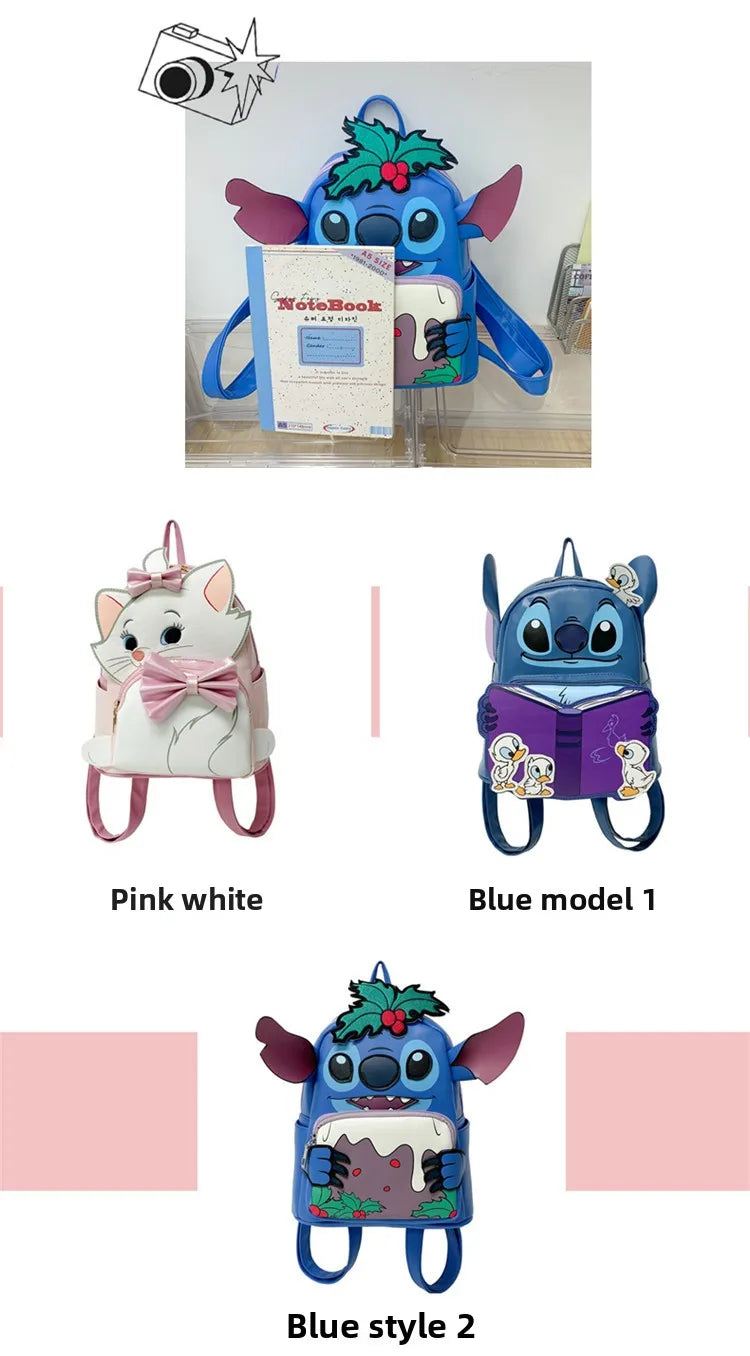 Disney Stitch New Mini Children's Backpack Cartoon Cute Children's Schoolbag Fashionable Casual Children's Backpack High Quality