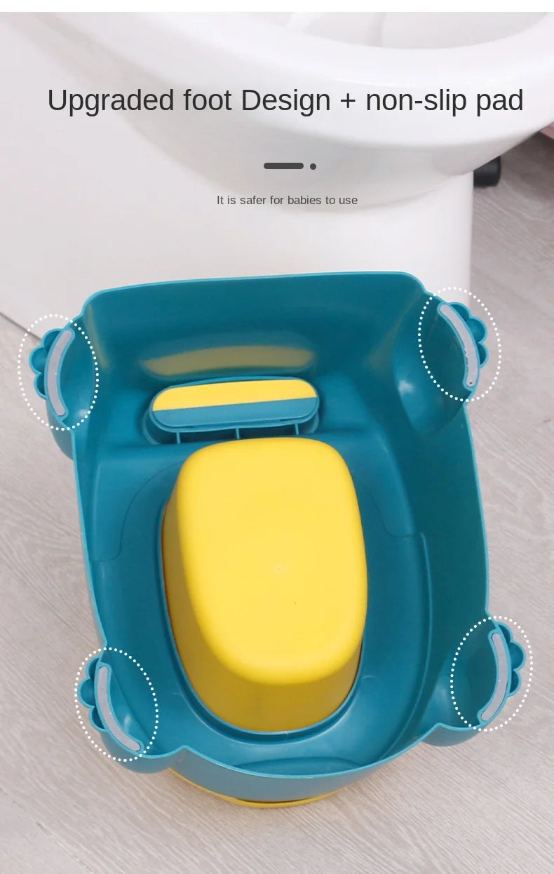 Kids Portable Potty Training Toilet, Cartoon Potty Training Seat, Toddler Potty Chair for Baby Boys and Girls, Non-Slip, PP