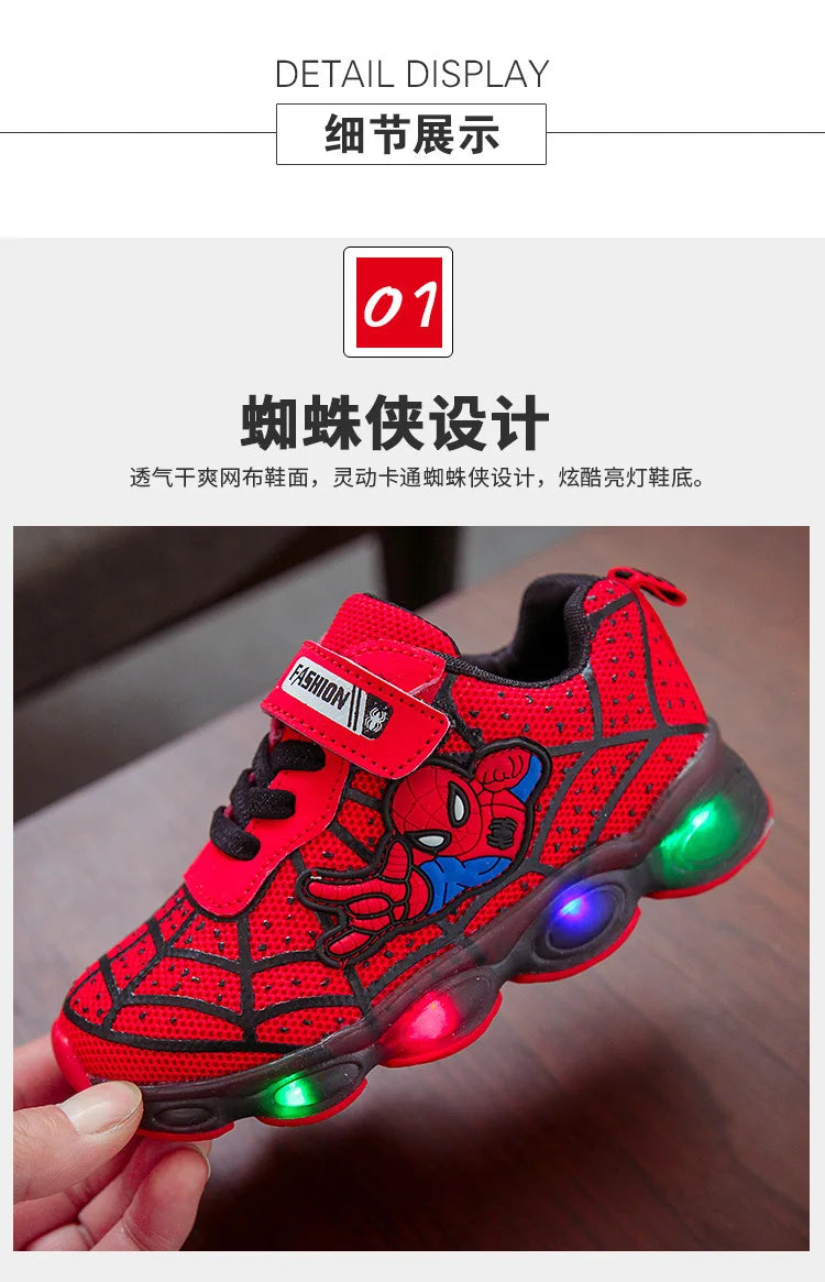 Kids LED Lighting Shoes Boy Lighting Shoes Girls Running Shoes Baby Single Sneakers Mesh Size 21-36