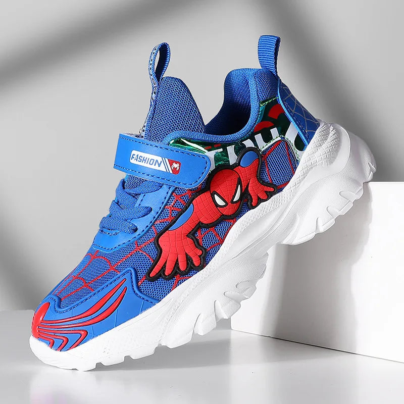 Disney Kids Sneakers Boys Tennis Shoes Comfortable Mesh Shoes Lightweight Outdoor Children's Sports Walking Black Blue Shoes