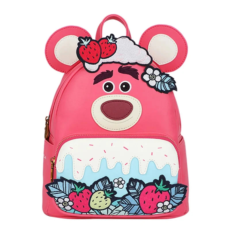 Minnie Sequin Girls Pu Leather Backpack Loungefly Co-branded Kawaii Melody Cartoon Mini Backpack Women's Backpack Children's