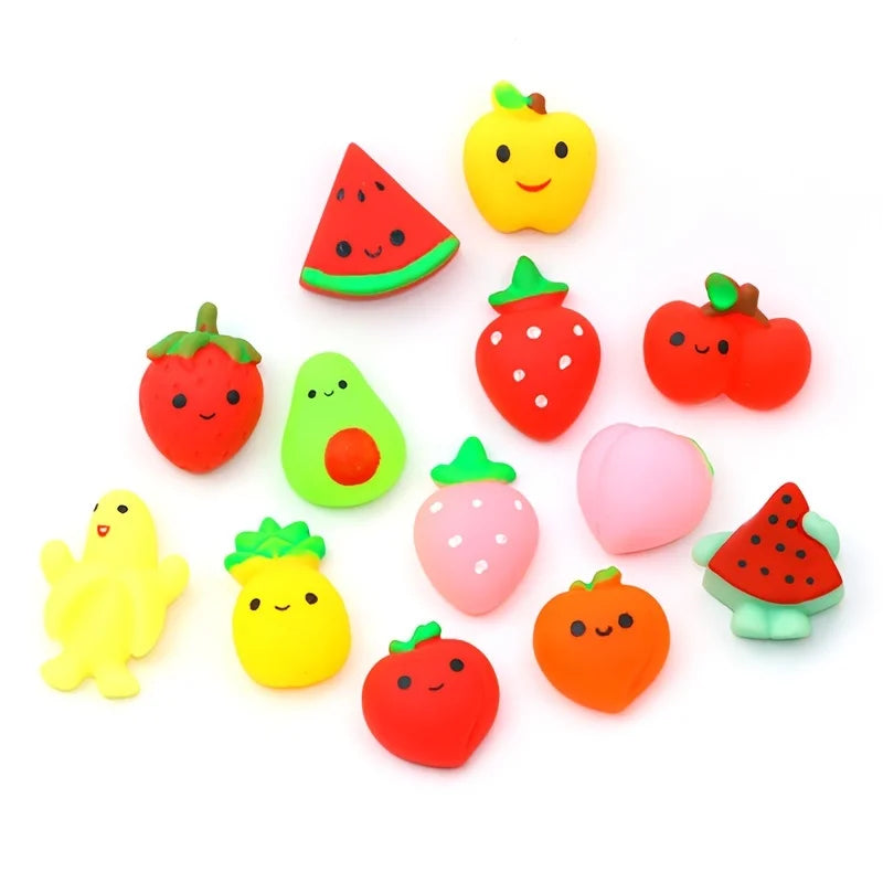 1-24pcs Mochi Squishy Toys Set for Kids Mini Squishies Fruit Squeeze Pack Cute Stress Relief Anxiety Birthday Gift Adults Kids