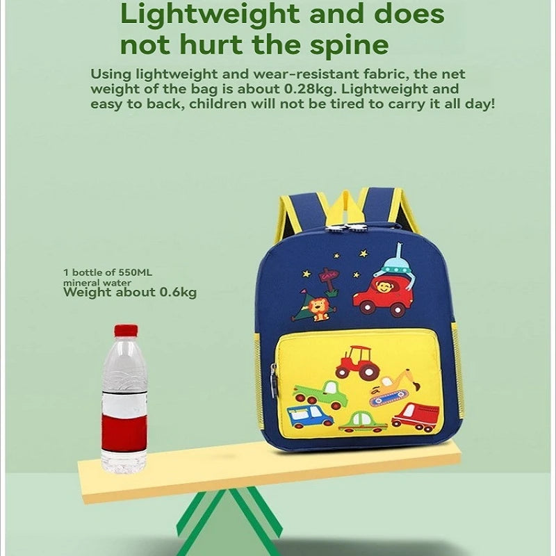 Lightweight Kids Backpack School Bag Children Cute Cartoon Animal Car Travel Rucksack Backpack For Kindergarten Boys Girls